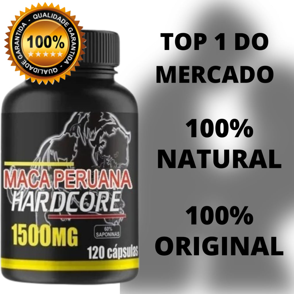 Maca Original Hardcore 1500mg Com 120 Caps