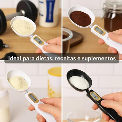Colher Medidora Digital Fitness para Suplementos e Alimentos