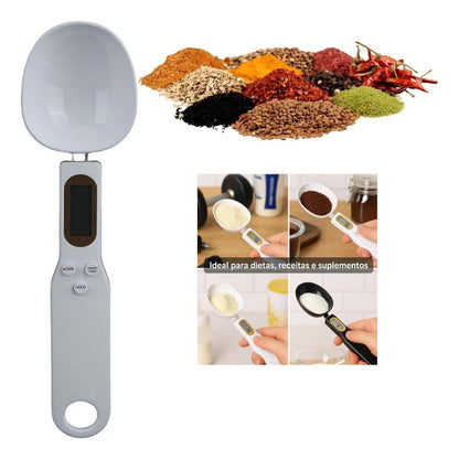 Colher Medidora Digital Fitness para Suplementos e Alimentos